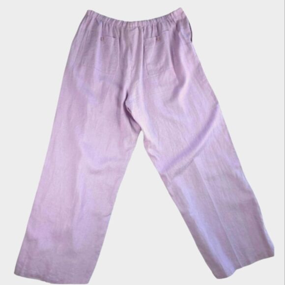 Chadwick's Linen Wide Leg Button Front Pants Size 16 - Picture 2 of 16